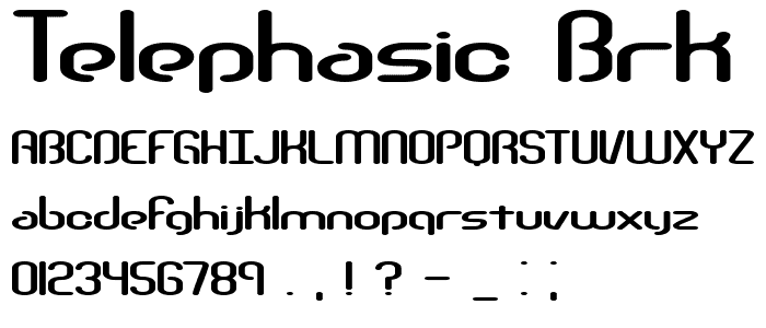 Telephasic BRK font